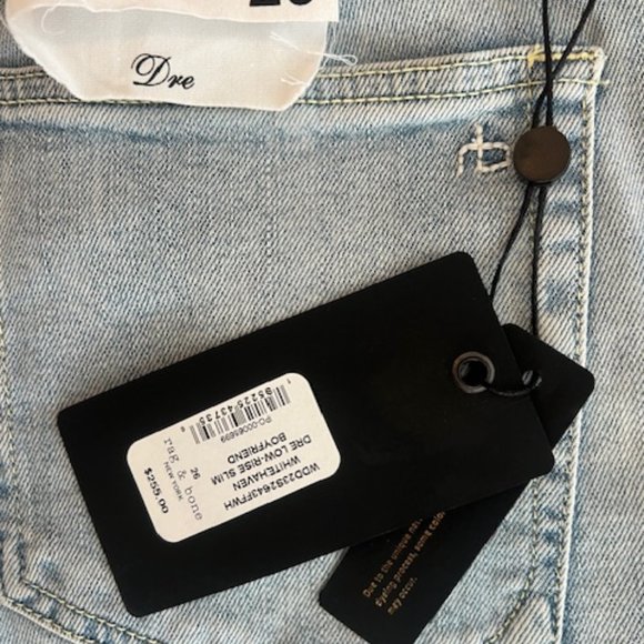 Rag & Bone Jeans - Dre Low-rise Slim Boyfriend Jean - Light Denim Wash - Picture 7 of 10